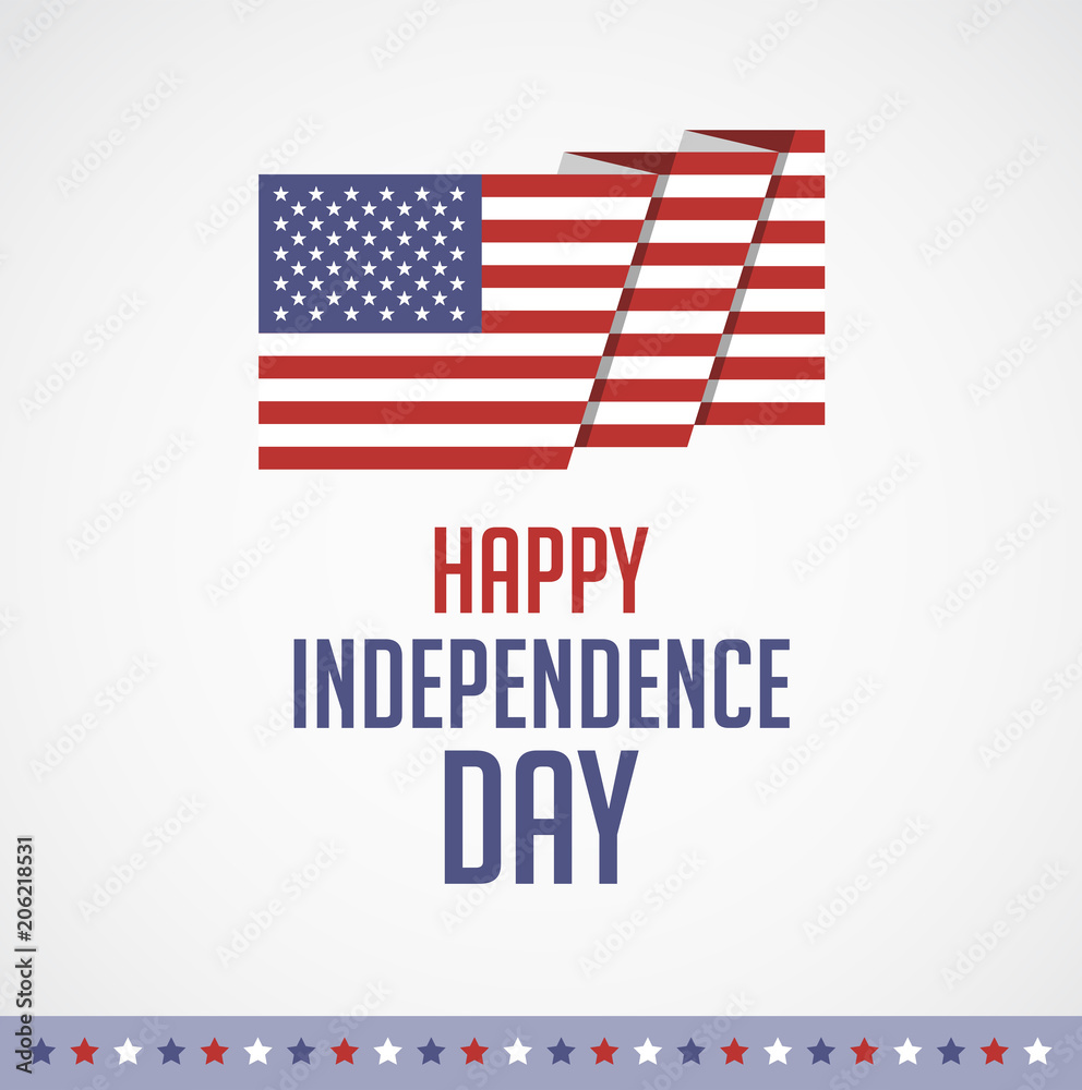 Happy Independence Day USA - Fourth of July greeting card vector Happy Independence Day USA - Fourth of July greeting card vector