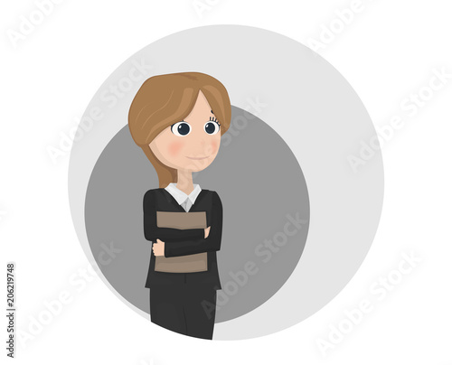 Woman avatar teacher or manager profession Vector. cartoon characters