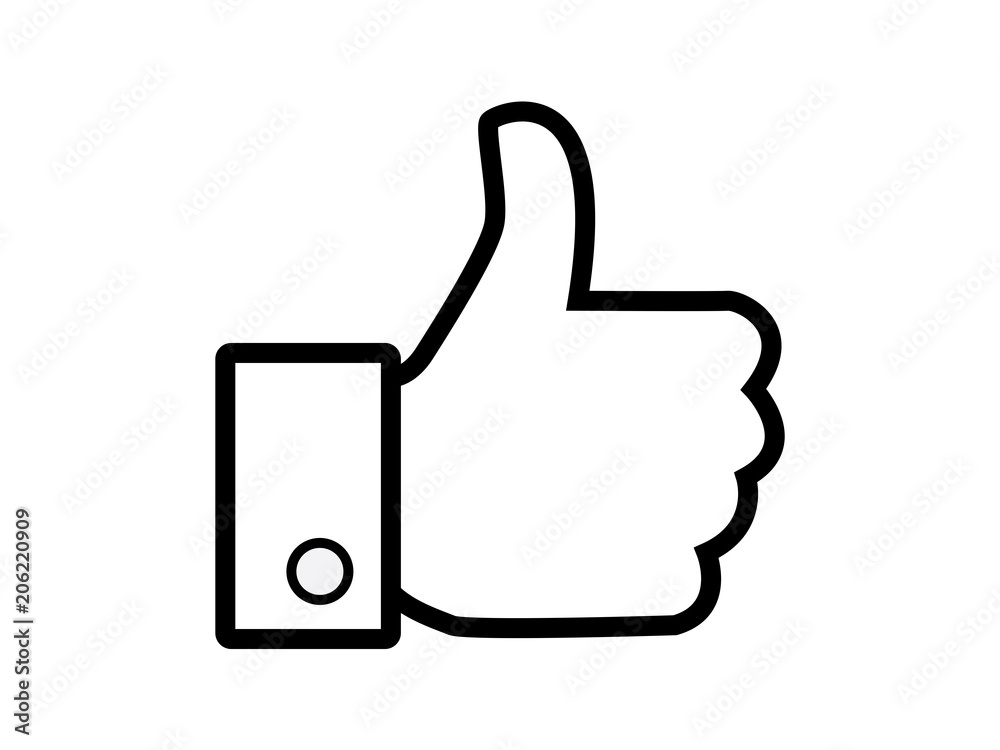 Thumb up like social media symbol vector Thumb up like social media symbol vector