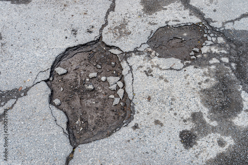 Large pothole in Montreal photo