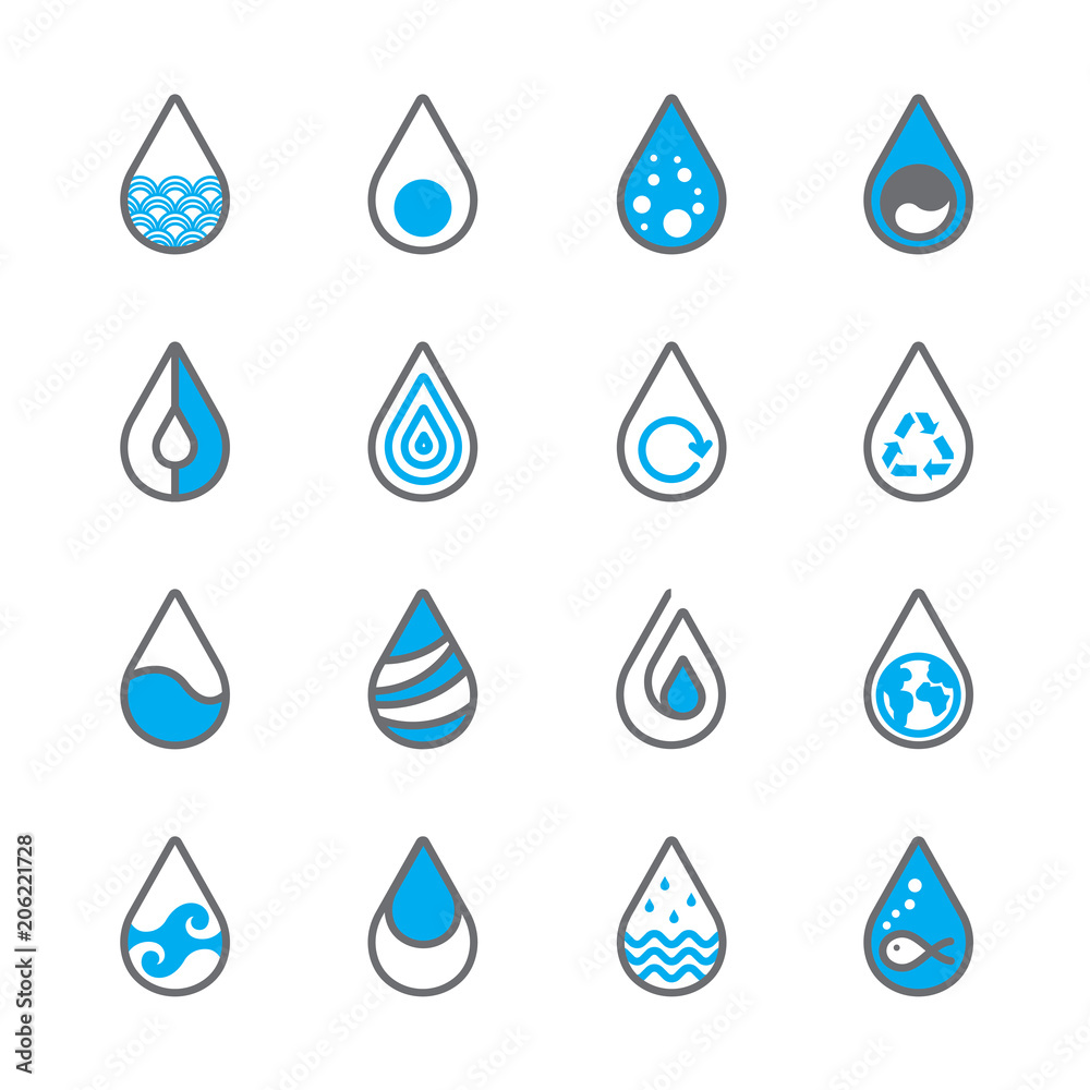 Water drop icon set 2 Water drop icon set 2