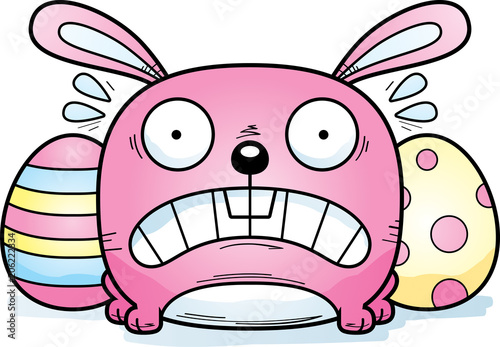 Terrified Cartoon Easter Bunny
