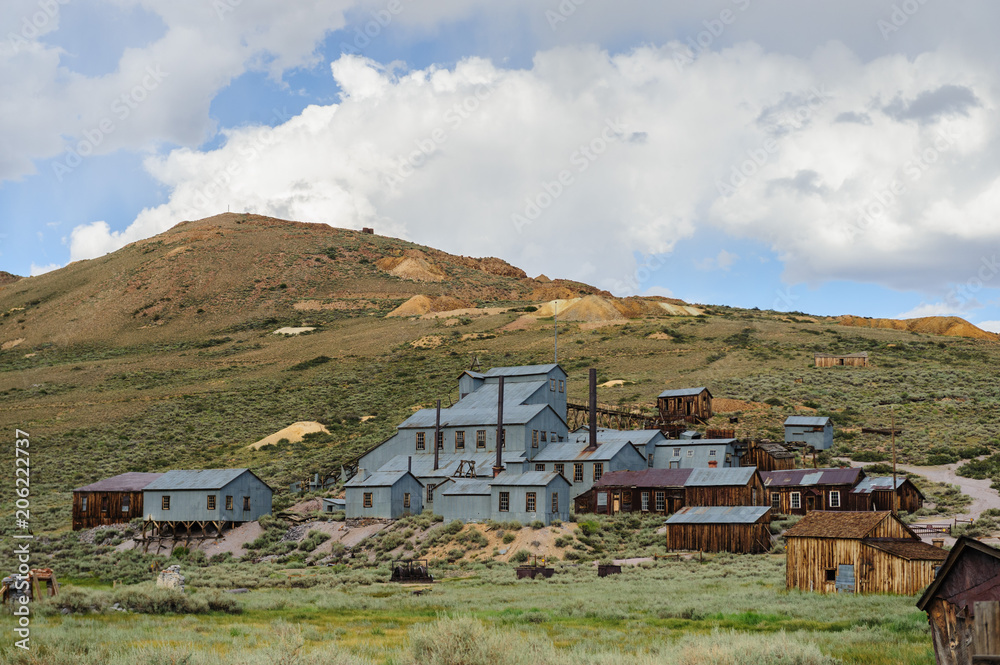 The old stamp mill mine forms a central part of the old ghost town of Bodie, California