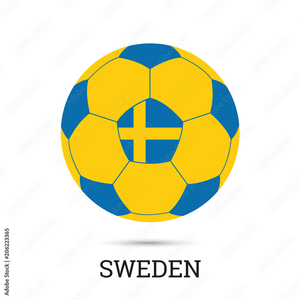 Flag of Sweden soccer ball
