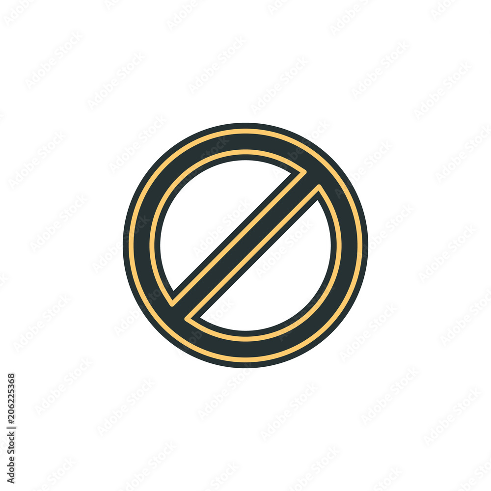 prohibition icon. Element of web icon with one color for mobile concept and web apps. Isolated prohibition icon can be used for web and mobile prohibition icon. Element of web icon with one color for mobile concept and web apps. Isolated prohibition icon can be used for web and mobile