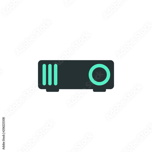 projector icon. Element of web icon with one color for mobile concept and web apps. Isolated projector icon can be used for web and mobile