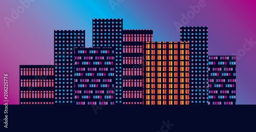 Concept geometric urban sil...
