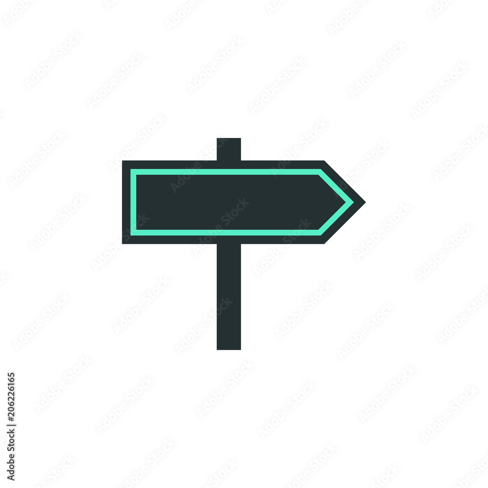 road sign icon. Element of web icon with one color for mobile concept and web apps. Isolated road sign icon can be used for web and mobile