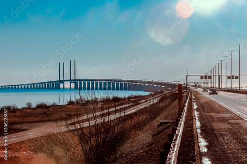 Panoramic View to the Oresund Bridge, Border between Sweden and Denmark © Dave