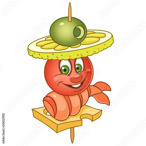 Salmon fish canape. Appetizer or snack idea. 