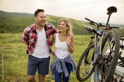 Loving couple stnding next ...