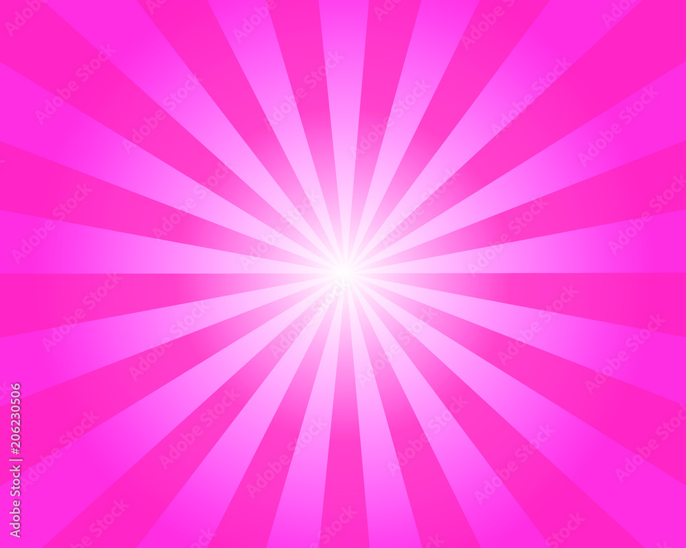 Pink Sun Rays Sunbeam Background Vector