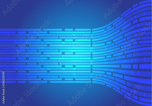 Abstract blue line flow side data light motion design modern futuristic background vector illustration.
