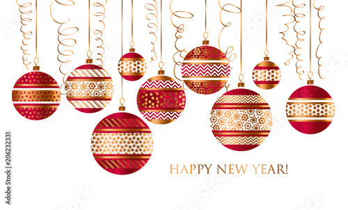 Geometric red and gold xmas...