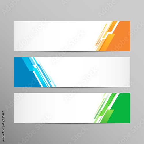 Abstract modern web banner or header template design. diagonal elements. vector background. 