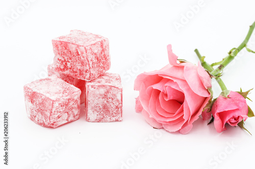 Turkish delight ,lokum, rose aroma