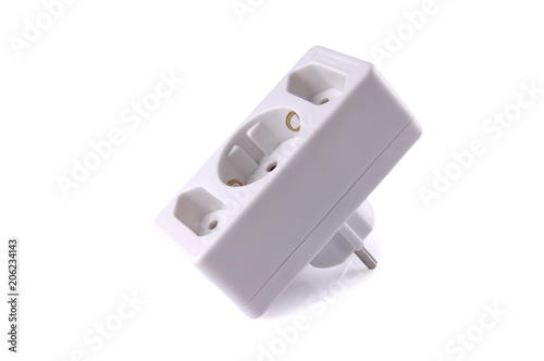 Power strip isolated on white background