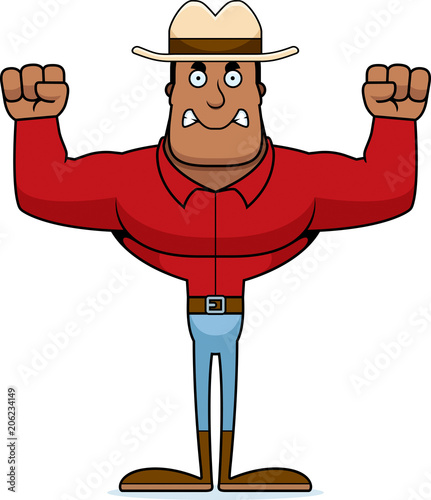 Cartoon Angry Cowboy