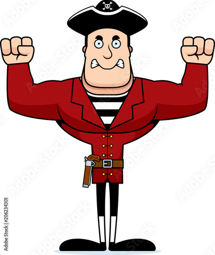 Cartoon Angry Pirate