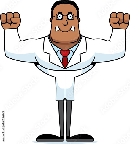Cartoon Angry Scientist