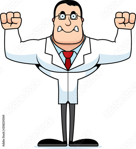 Cartoon Angry Scientist