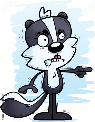 Angry Cartoon Female Skunk