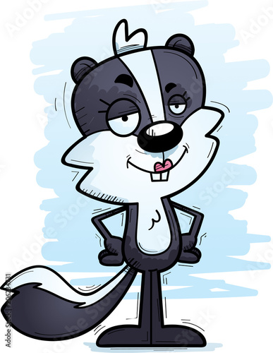 Confident Cartoon Female Skunk