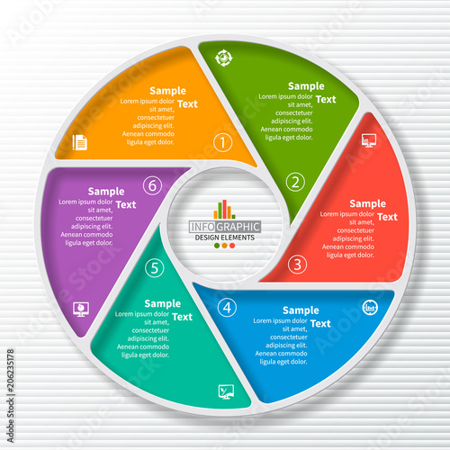 Abstract 3D Paper Infographics