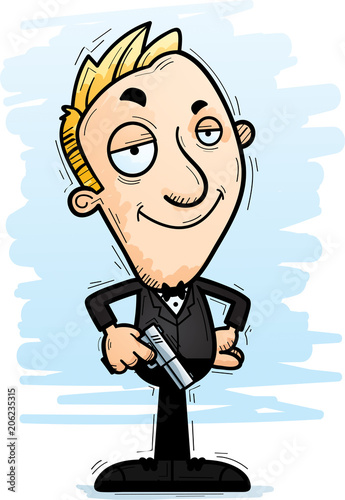 Confident Cartoon Spy