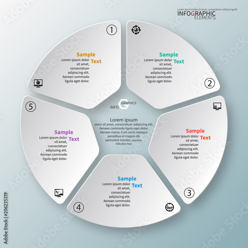 Abstract 3D Paper Infographics