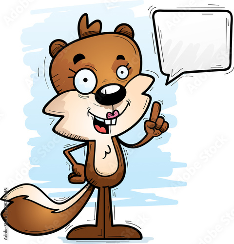 Cartoon Female Squirrel Talking