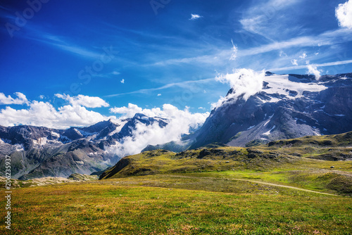 Mountains and clouds