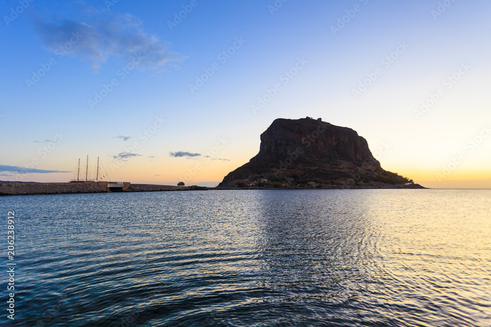 Monemvasia island at morning, Greece