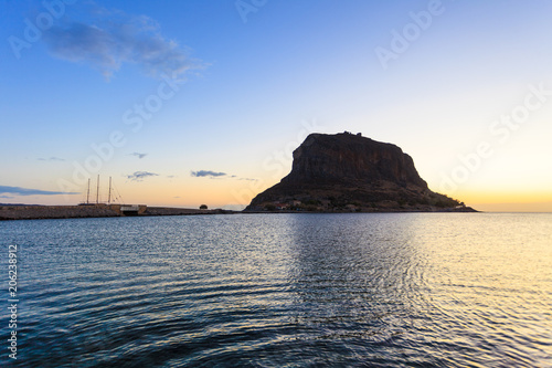 Monemvasia island at morning  Greece