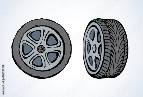 Tire. Vector drawing