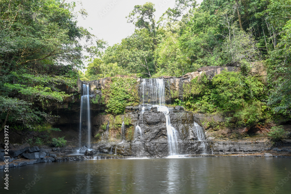 Klongchao waterfall in Koh kood island, Thailand