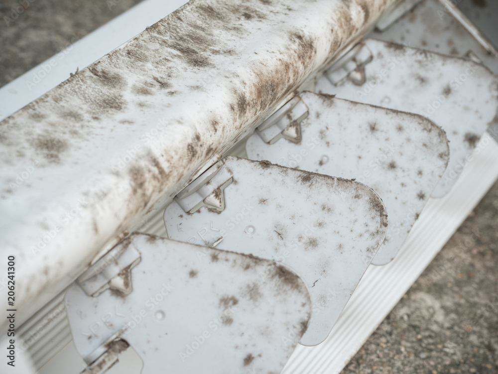 mold in system air conditioner, Not cleaned, cause of allergy, virus concept mold in system air conditioner, Not cleaned, cause of allergy, virus concept