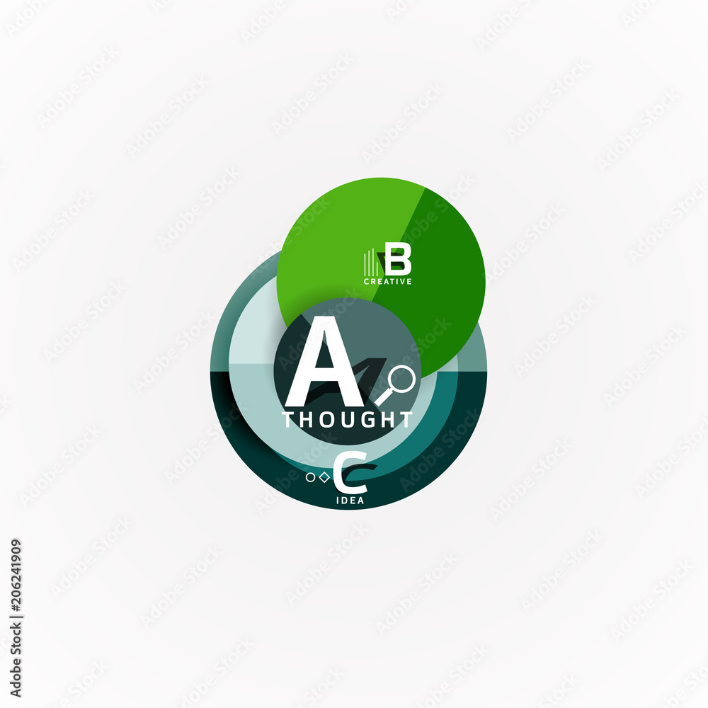 Abstract geometric option infographic banners, a b c steps process Abstract geometric option infographic banners, a b c steps process