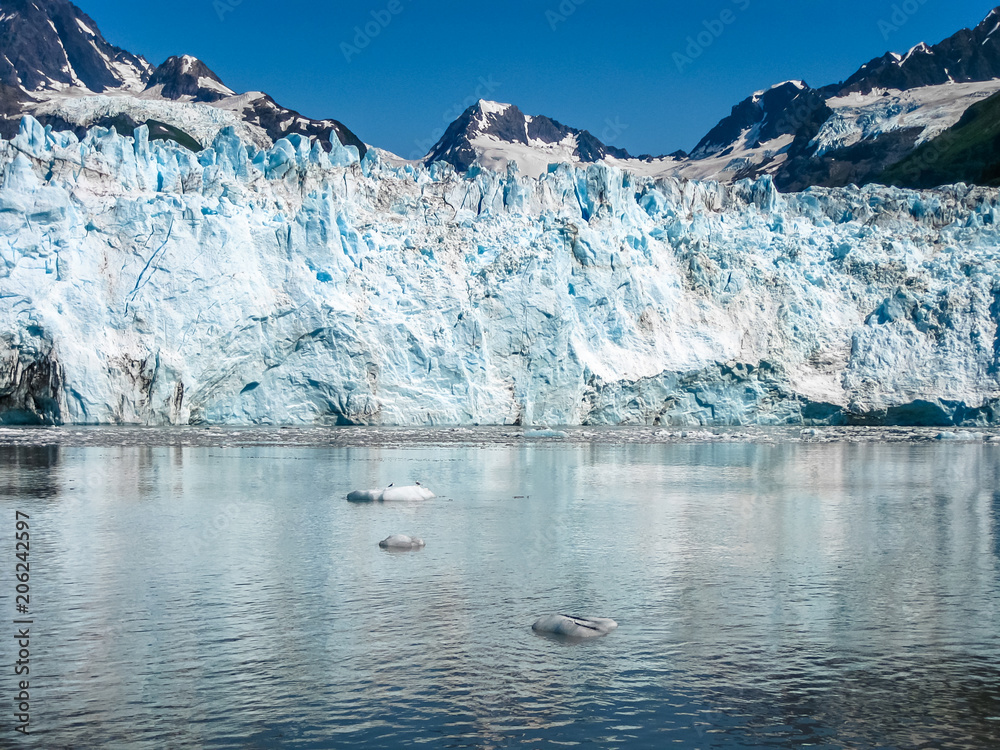 Fototapeta premium Cruise to Columbia Glacier in summer, Prince William Sound, Alaska, US America