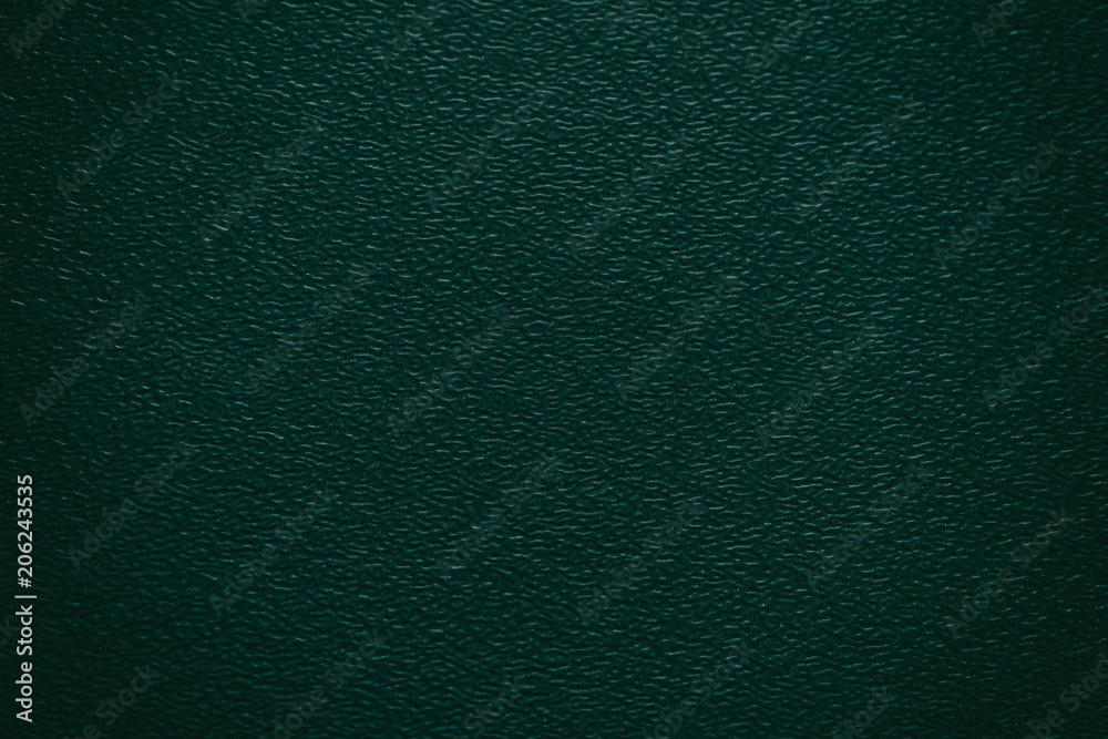 Fototapeta premium Texture dark green plastic ribbed surface