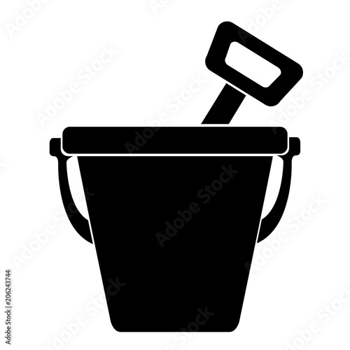 Isolated sand bucket icon