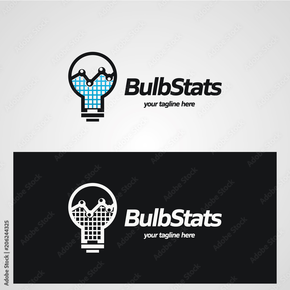 Bulb Stats Logo Designs Template Bulb Stats Logo Designs Template