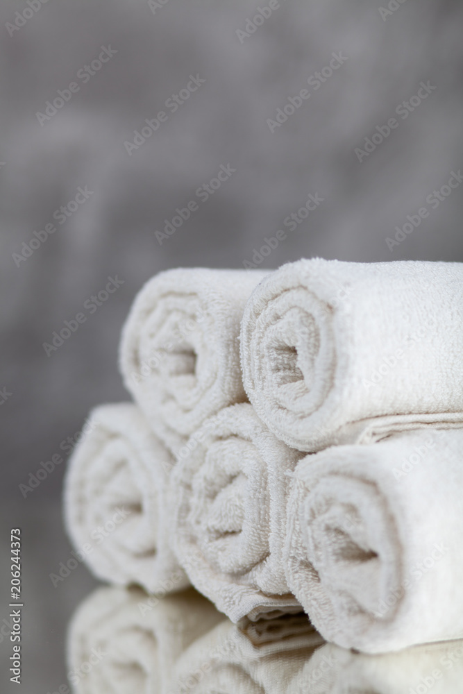 Pile of white towels Pile of white towels