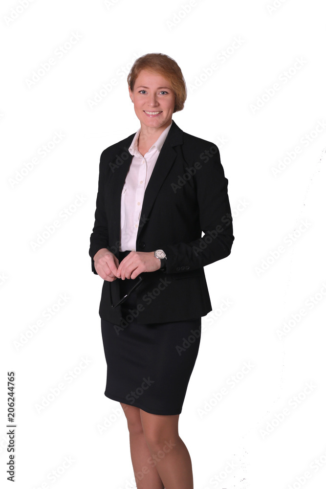 business woman isolated portrait. smile and attractive. secretary business woman isolated portrait. smile and attractive. secretary