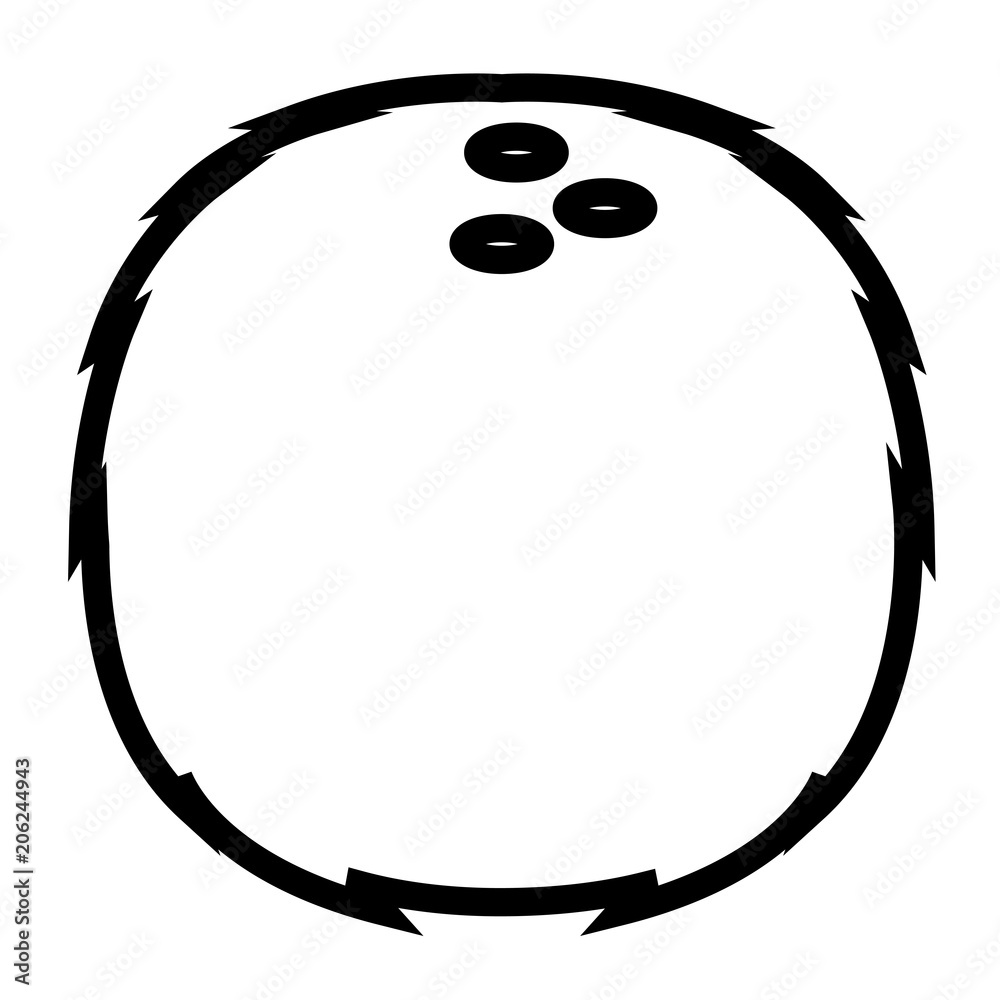 Isolated coconut icon Isolated coconut icon