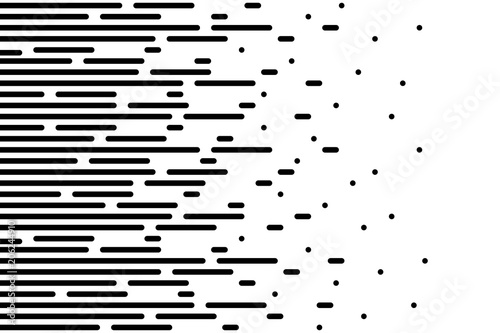Halftone gradient lines Speed abstract pattern Isolated object on white background vector illustration