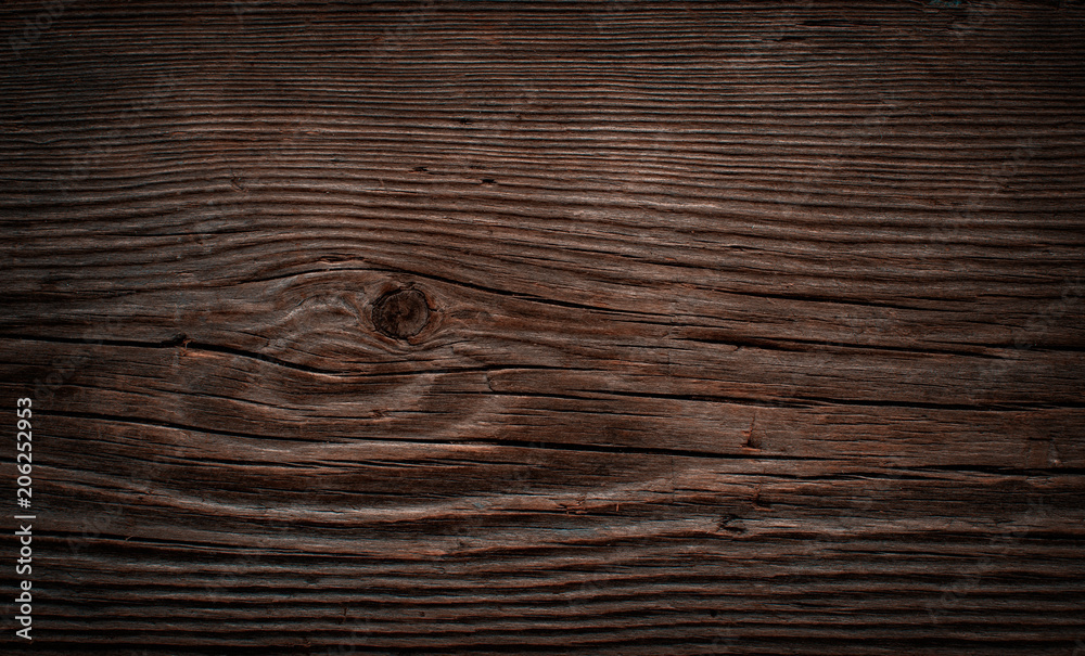 Fototapeta premium Dark brown old wooden background