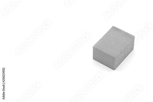 grey cube isolated on white background