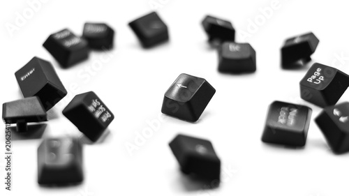 arrow button of keyboard isolated on white background