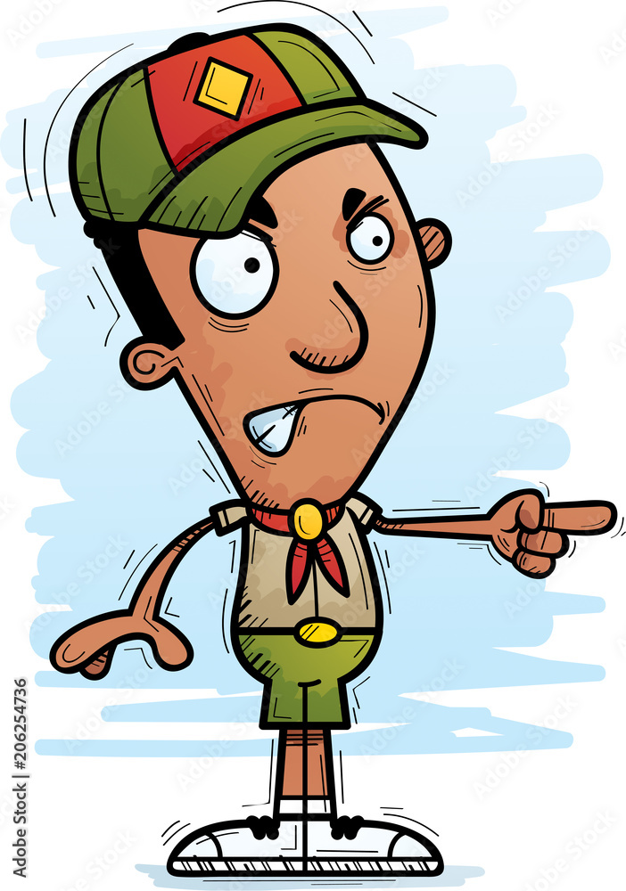 Angry Cartoon Black Man Scout Angry Cartoon Black Man Scout